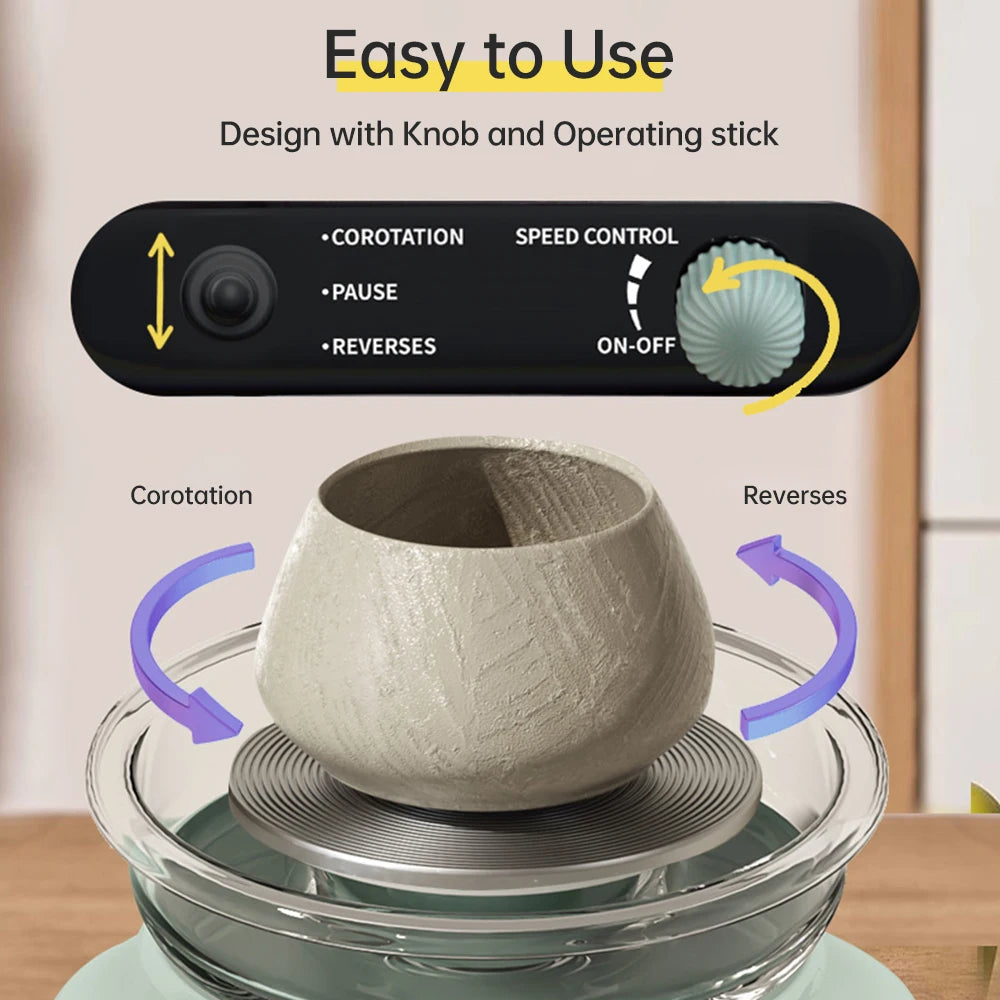 Mini Pottery Wheel Kit for Kids Adults