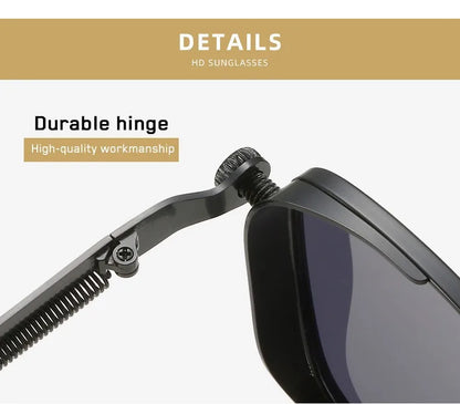 Shatar Polarized Metal Sunglasses – High-End UV400 Punk Fashion for Men