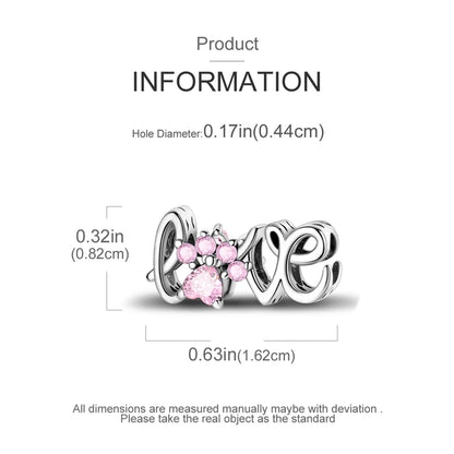 925 Sterling Silver Love Heart Family Charm Bead – DIY Jewelry Gift for Women
