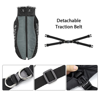 All-Weather Harness Dog Coat - Waterproof Winter Vest for Large Breeds - BeeTrendyShop.COM
