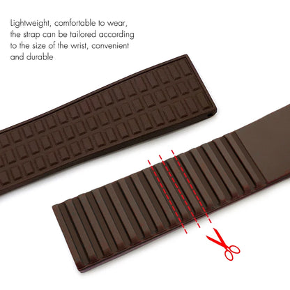Natural Rubber Watch Strap for Patek Philippe Aquanaut 5067 5068 – 18mm 19mm Soft Silicone Women