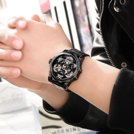 A high-end men's watch with cool retro and trendy style quartz watch