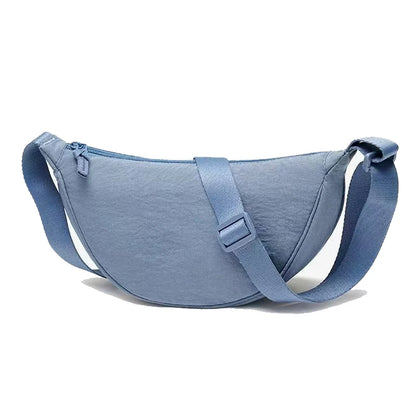 Women's bag - A round-shaped nylon bag with a cross-body strap, suitable for traveling, going to school or shopping. - BeeTrendyShop.COM