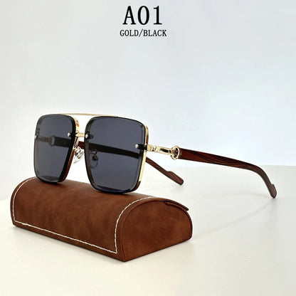 Luxury Vintage Steampunk Sunglasses – Wood Frame Polarized Photochromic Lenses