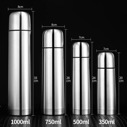 Portable Double Layer Thermal Mug – Stainless Steel Food Thermos with Tea Heating Cup