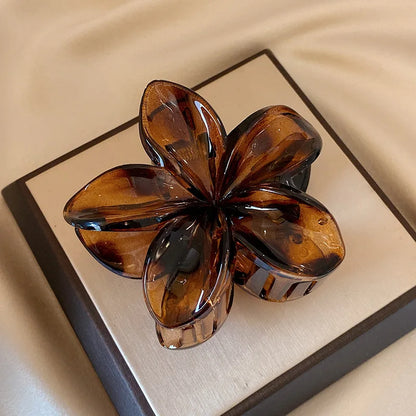 Large Flower Hair Claw Clip – Matte Sweet Barrette for Women & Girls