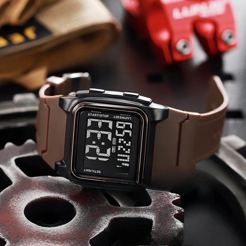 Men's Digital Watches Waterproof Men Sports Watch Luminous Multifunction Clock Outdoor Running Student Fitness Wristwatch