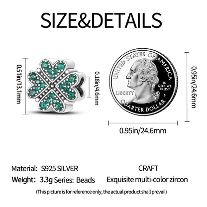 925 Sterling Silver Love Heart Family Charm Bead – DIY Jewelry Gift for Women