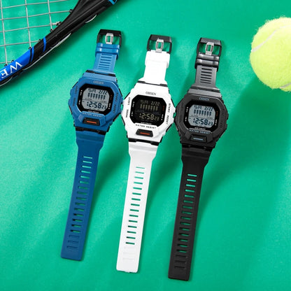Men's Outdoor Tactical Digital Watch – Green Silicone, Waterproof, Big Dial, Sport Wristwatch