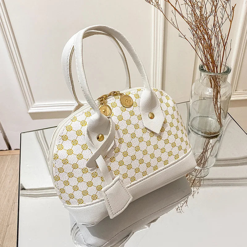 Korean Style Flower Shell Bag for Women – Elegant Floral Shoulder Handbag
