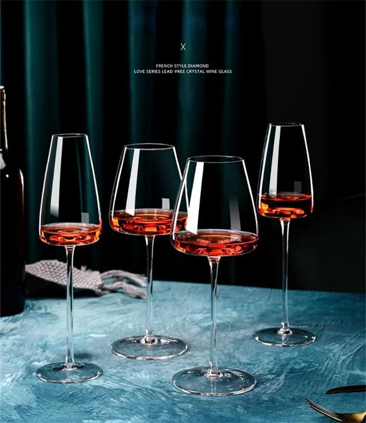 Crystal Wine Goblet Set – 2Pcs Wedding Champagne Flute Stemware