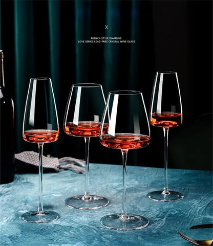 Crystal Wine Goblet Set – 2Pcs Wedding Champagne Flute Stemware