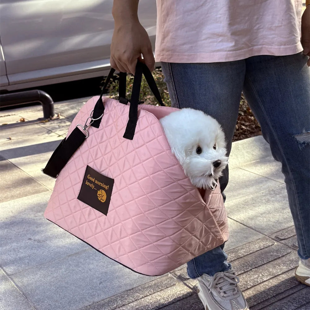 Pet Travel Carrier – Car Seat Bag for Cats & Dogs | Nylon Shoulder Handbag