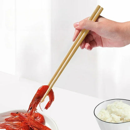 5/10-Pair Chinese Bamboo Chopsticks – Unpainted, Wax-Free, Anti-Slip Japanese Kitchen Utensils