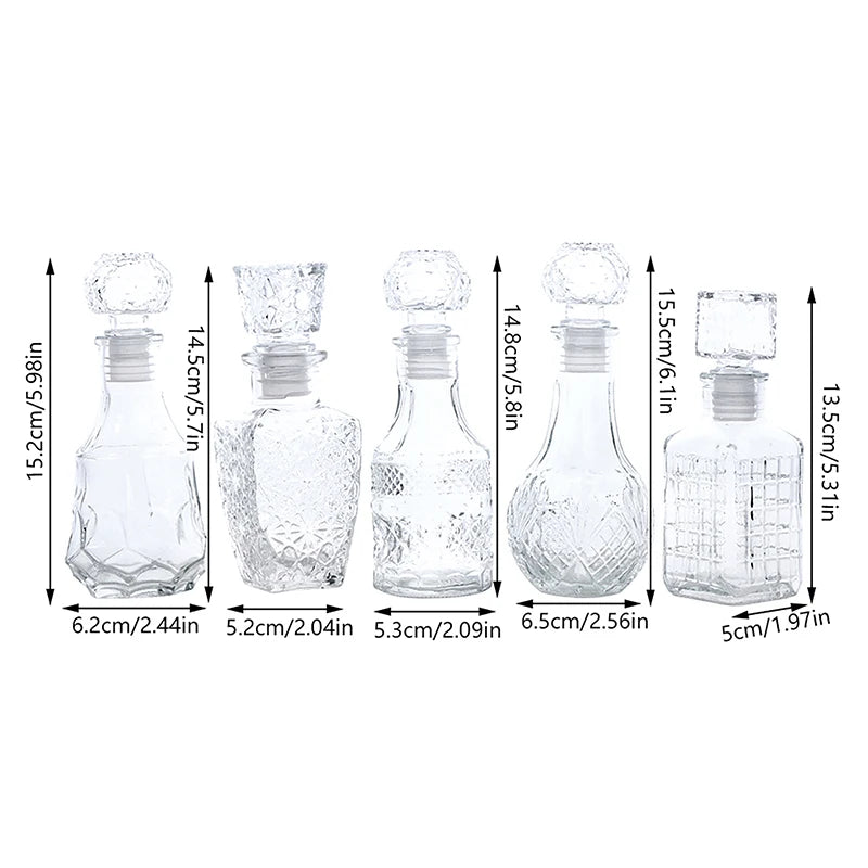 Transparent Whiskey Glass Decanter – 100ml & 150ml Party Barware Bottle
