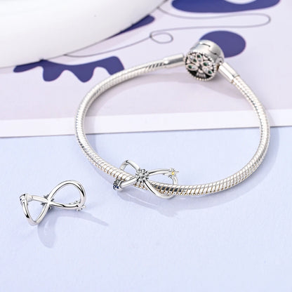 Silver Cute Animal Charm Bead – Penguin & Avocado Dangle Pendant for Bracelets