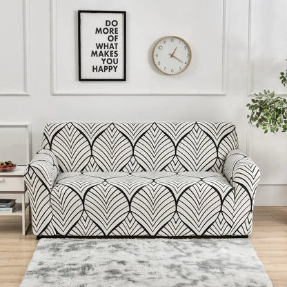 1pc Flower Printed Elastic Sofa Cover Antidirty Spandex Sofa Cover Furniture Protector for Bedroom Office Living Room Home Decor - BeeTrendyShop.COM