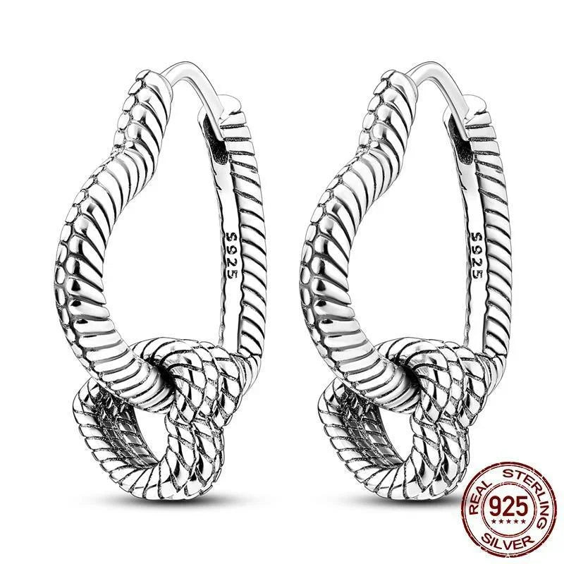 Sparkling Hoop Earrings 925 Sterling Silver Moon Pearl Heart Crystal Luxury Romantic Earing Fit Woman Wedding Party Jewelry Gift