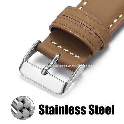 Quick Release Watch Band for Men Women Watchband Retro Cowhide Watch Strap Replacement Belt 18mm 20mm 22mm Vintage Brown Straps - BeeTrendyShop.COM