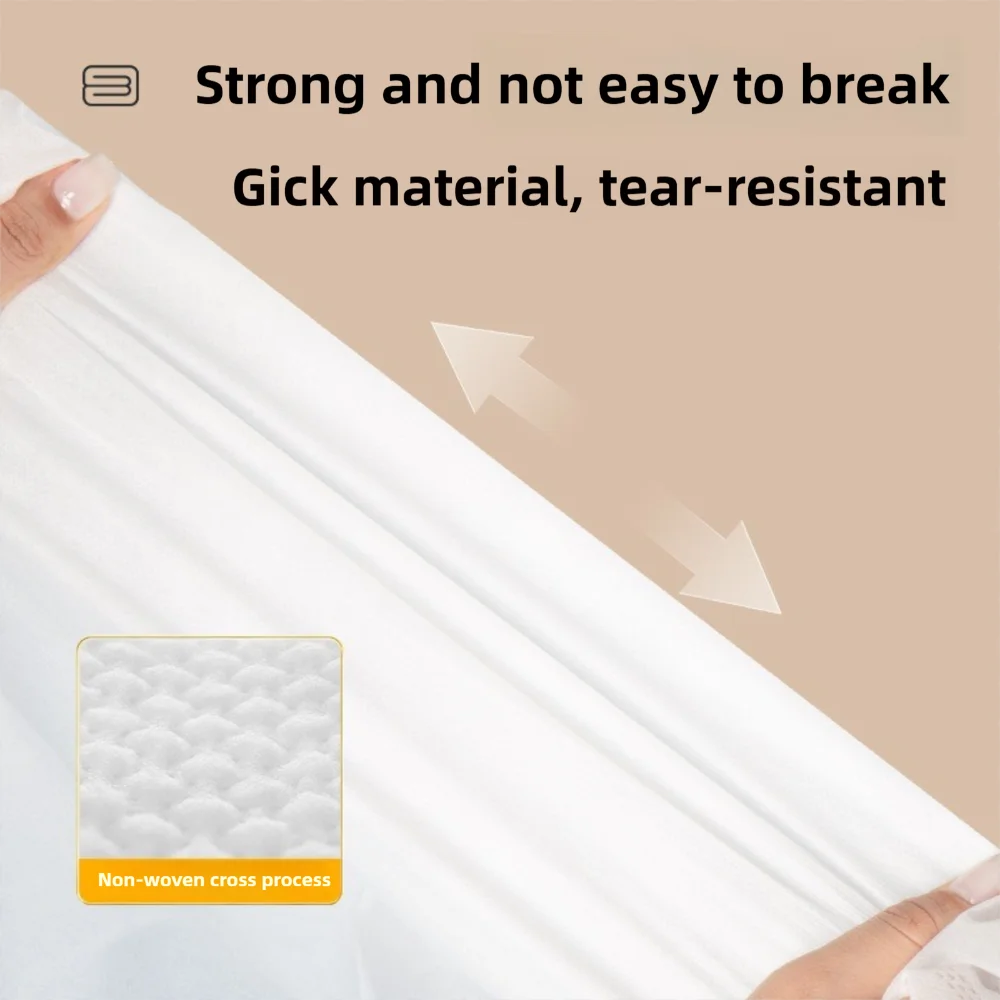 Disposable Non-Woven Fitted Sheet with Elastic Bands – Non-Slip Single & Double Bed Mattress Cover