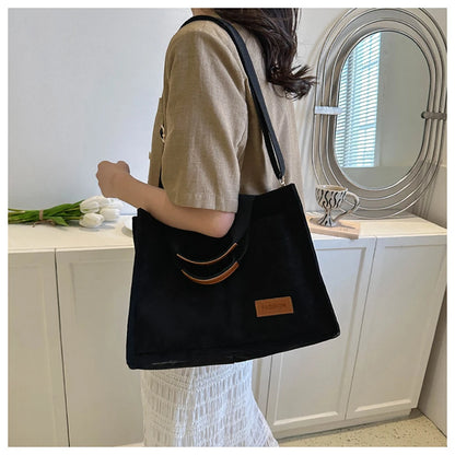 Ladies' handbag, large capacity new fashionable canvas shoulder bag, crossbody bag, commuting bag  zwq - BeeTrendyShop.COM
