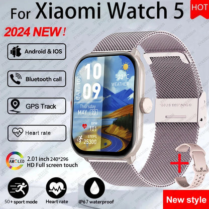 Xiaomi Watch 5 Global Version – HD AMOLED, Heart Rate, GPS, Bluetooth Call, Waterproof Smartwatch