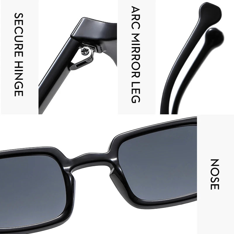 RMM Luxury Rectangle Sunglasses – Vintage Mirror UV400 for Women & Men