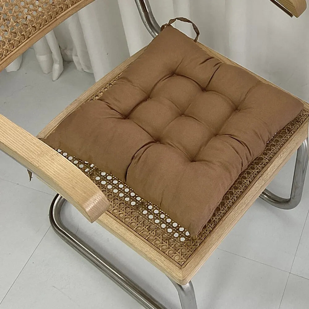 Linen Cushion Pearl Cotton Square Stool Backrest Pillow Home Office Computer Chair Protective Mat Seat Pad Buttocks Chair Mat - BeeTrendyShop.COM