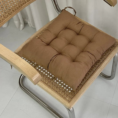 Linen Cushion Pearl Cotton Square Stool Backrest Pillow Home Office Computer Chair Protective Mat Seat Pad Buttocks Chair Mat - BeeTrendyShop.COM