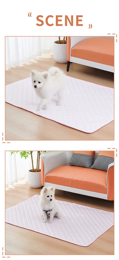 Portable Dog Cooling Mat - Ice Silk Pet Pad for Indoor & Outdoor Use - BeeTrendyShop.COM