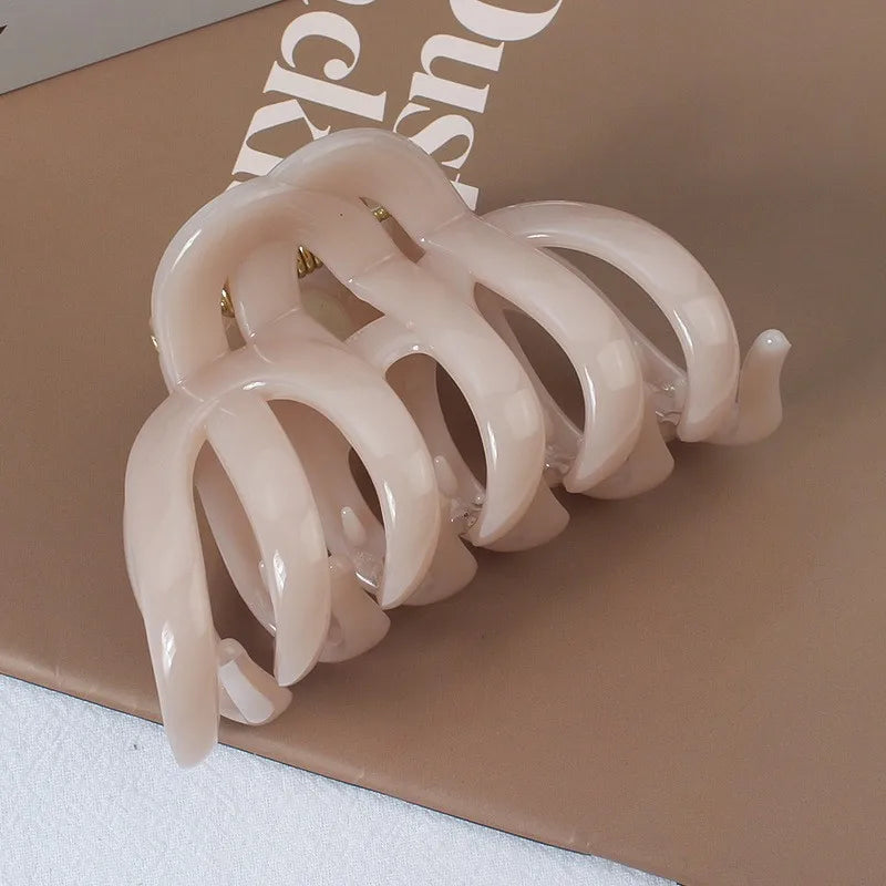 Large Hollow Out Hair Claw Clip – Plastic Crab Clamp for Women & Girls