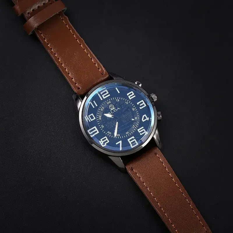 Vintage Men's Watches Sports PU Belt Watch Men's Fashion Trend Digital Student Watch Men's Quartz Watches Relogios Masculino - BeeTrendyShop.COM