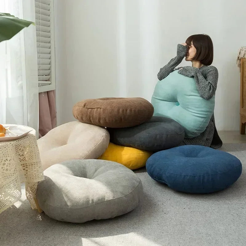 Japanese Style Memory Foam Yoga Seat Cushion 42x42 & 47x47cm – Meditation & Sofa Pillow, All Seasons
