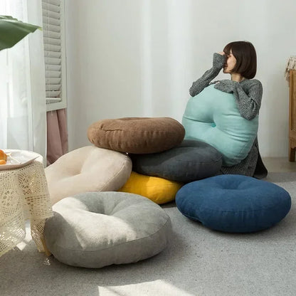 Japanese Style Memory Foam Yoga Seat Cushion 42x42 & 47x47cm – Meditation & Sofa Pillow, All Seasons