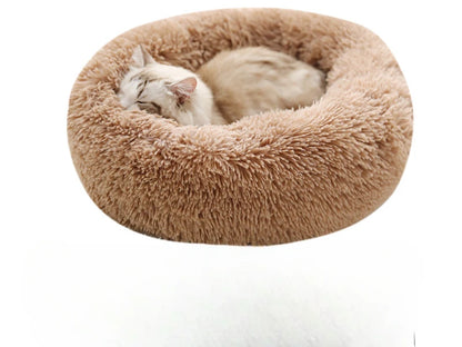 Winter Plush Pet Nest - Washable Round Bed for Cats and Dogs - BeeTrendyShop.COM