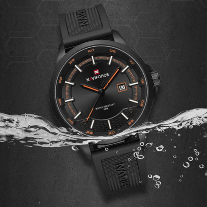 NAVIFORCE Men's Military Sport Watch – 30M Waterproof, Shockproof, Auto Date Display