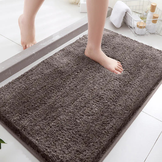 Soft Comfortable Thick Plush Floor Mat,Bathroom Floor Rug,Bedroom Carpet,Living Room Mat,Non-slip Rug,Water Absorption Anti-Slip
