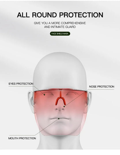 Full Face Shield Sunglasses Mask – UV400 Anti-Spray Cycling & Protective Goggles