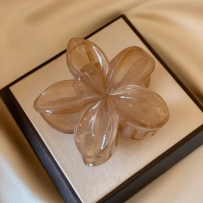 Large Flower Hair Claw Clip – Matte Sweet Barrette for Women & Girls
