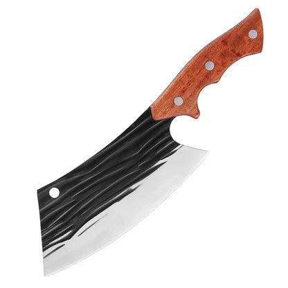 Forged Kitchen Chef Knife – Laser Pattern High Carbon Clad Steel Butcher & Cleaver Knife