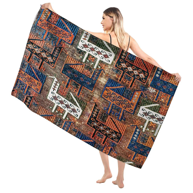 Quick-Dry Microfiber Beach & Bath Towel – Lightweight, Super Absorbent