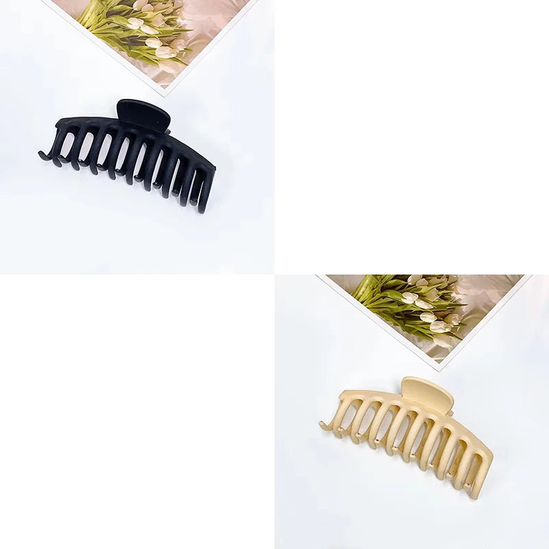 Large Geometric Hair Claw Clip Set – Cross Matte French Hairgrip for Women (1/2/4/6Pcs)