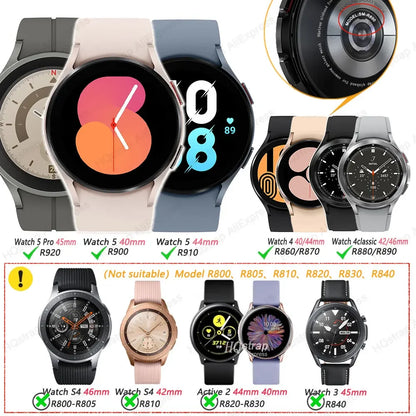 No Gaps Silicone Leather Strap for Samsung Watch 6 5 4 40mm 44mm Watch Band for Samsung Galaxy Watch5 Pro Classic 42mm 46mm Belt - BeeTrendyShop.COM