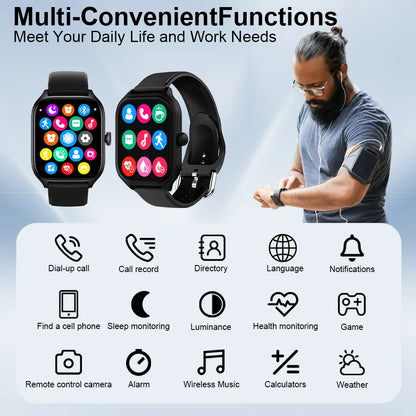 LAXASFIT H9 & H6 Smartwatch – Dial to Answer Calls, Heart Rate, Blood Oxygen, Bluetooth