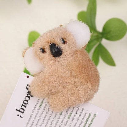 3D Plush Koala Hair Claw Clip – Cute Animal Barrette for Women & Girls