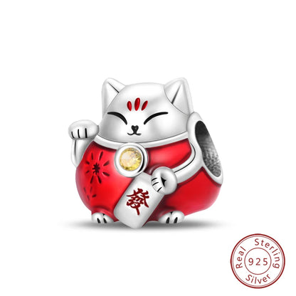 925 Sterling Silver Red Wine, Chili & Dumbbell Charm Bead – Fun DIY Jewelry
