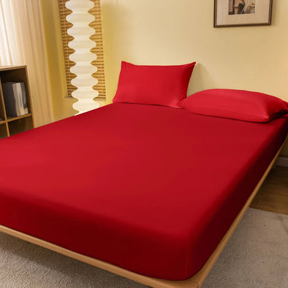 Solid Color Matte Bed Sheet – Minimalist Bedroom Bed Cover (Excluding Pillowcases)