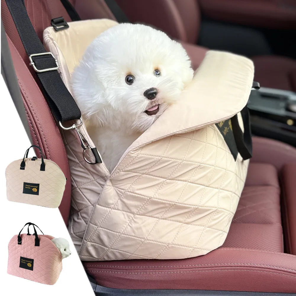 Pet Travel Carrier – Car Seat Bag for Cats & Dogs | Nylon Shoulder Handbag