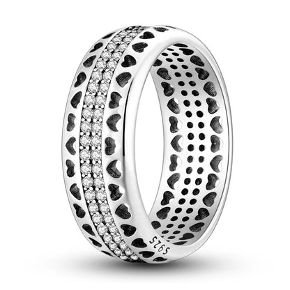 925 Sterling Silver Zircon Star Geometric Ring – Engagement Jewelry for Women