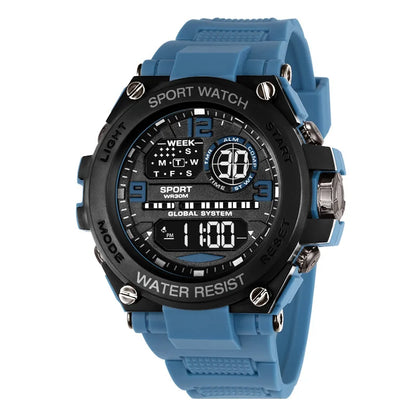 Top Luxury Electronic Watch for Man Outdoor Sport Watch Stopwatch Waterproof Calendar Digital Clock 24355 - BeeTrendyShop.COM